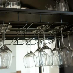 Buffet bar en métal noir et doré Janelle