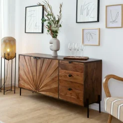 Buffet en bois d'acacia Elvira