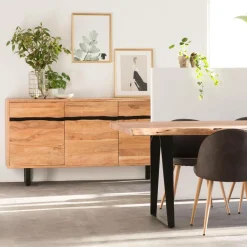Buffet en bois d'acacia et métal Mahé