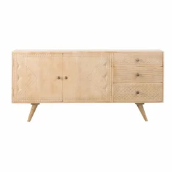 Buffet en bois de manguier blanchi Kamila
