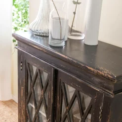 Buffet vitrine en bois de manguier êve