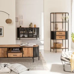 Buffet vitrine en métal Achille