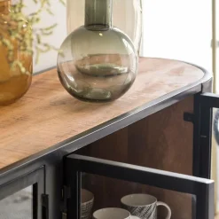 Buffet vitrine en métal Achille