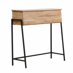 Bureau secrétaire en bois d'acacia et métal Milo