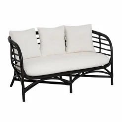 Canapé en rotin noir 2 places Anissa