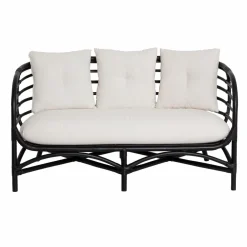 Canapé en rotin noir 2 places Anissa