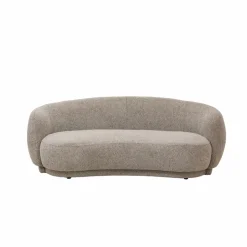 Canapé en tissu bouclette gris 3 places Maddy