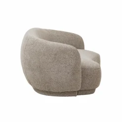 Canapé en tissu bouclette gris 3 places Maddy