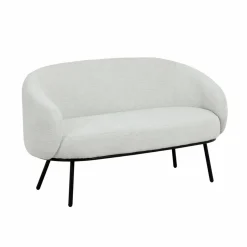 Canapé en tissu bouclette écru Filipa