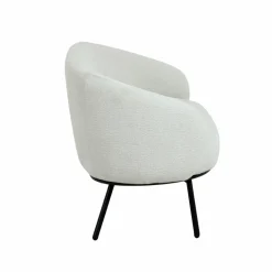 Canapé en tissu bouclette écru Filipa