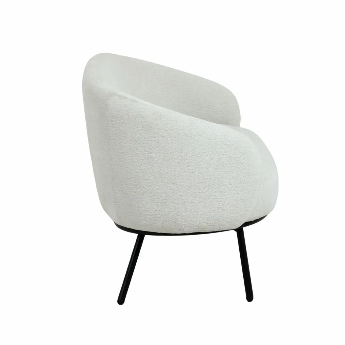 Canapé en tissu bouclette écru Filipa