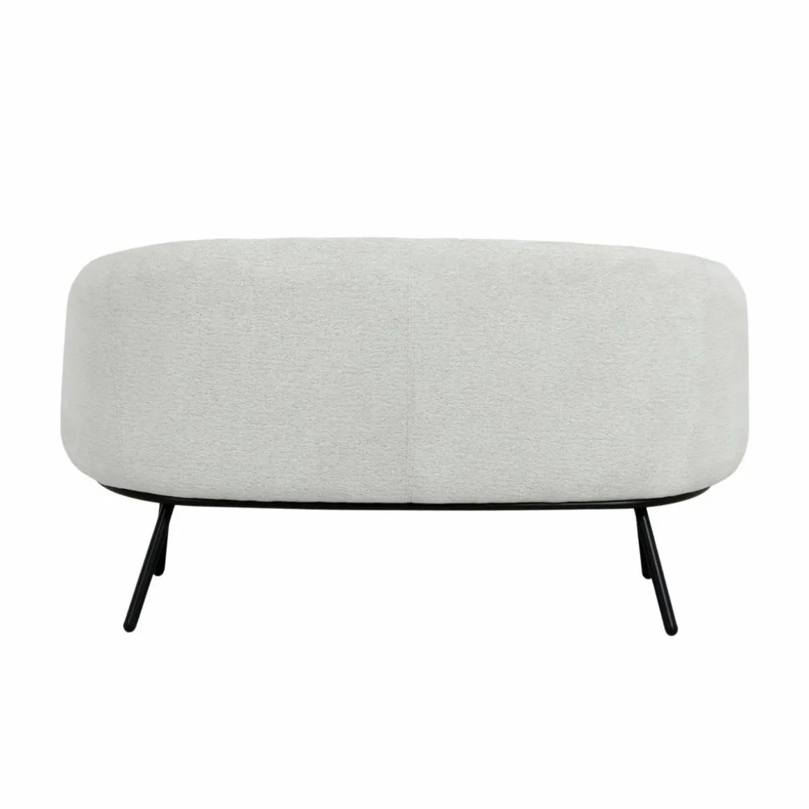 Canapé en tissu bouclette écru Filipa