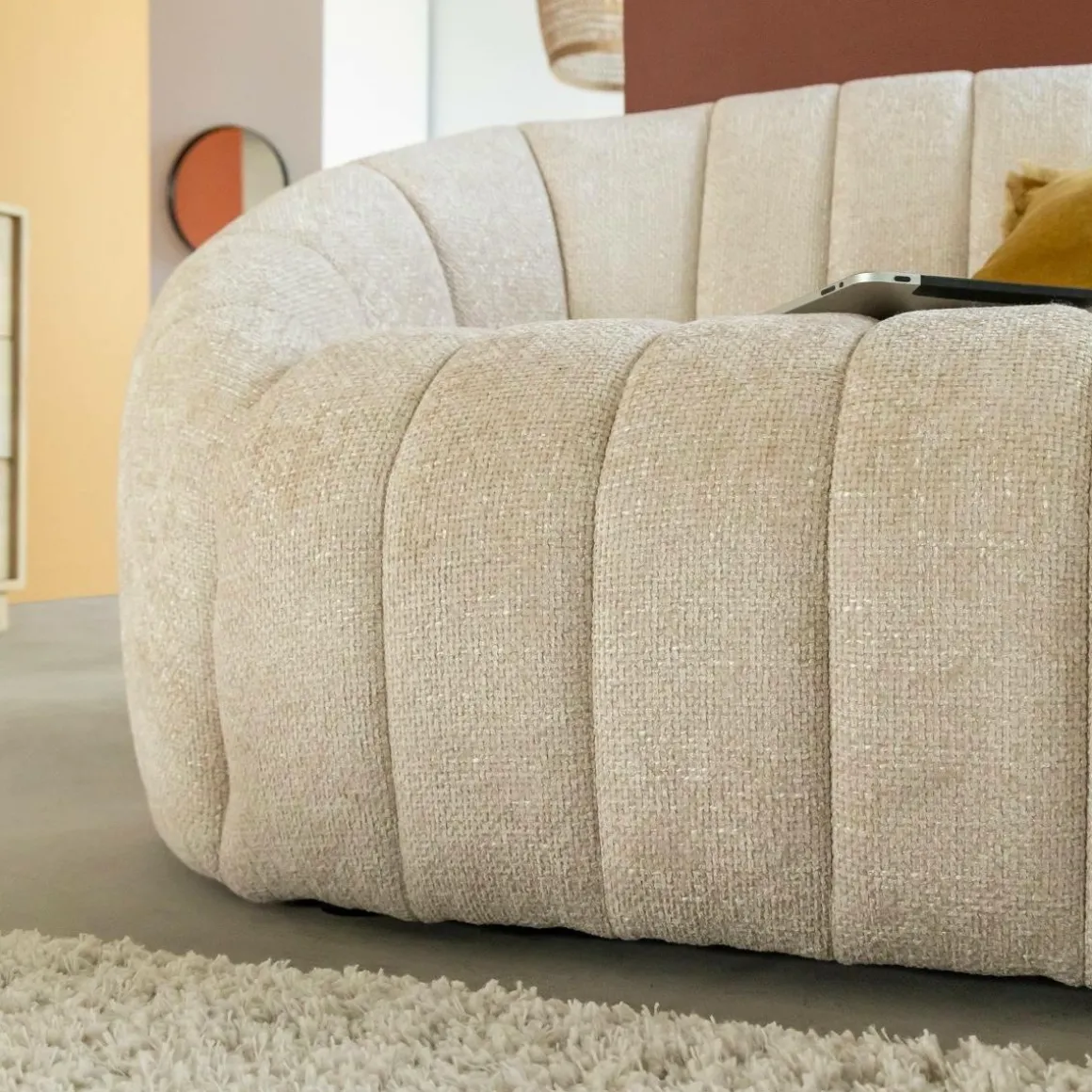 Canapé en tissu écru Axel