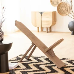 Chaise allongée en bois de manguier Jordana