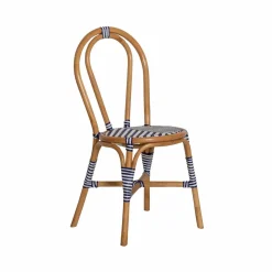 Chaise bistrot en rotin bleue Elynne (lot de 2)