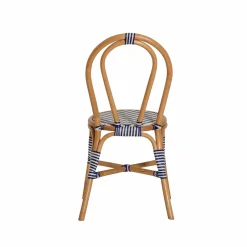 Chaise bistrot en rotin bleue Elynne (lot de 2)