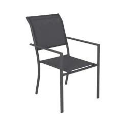 Chaise de jardin grise Ilona (lot de 2)