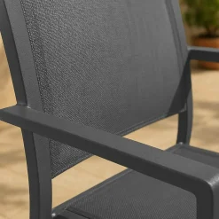 Chaise de jardin grise Ilona (lot de 2)