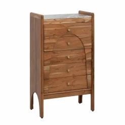 Chiffonnier en marbre et bois d'acacia Calix