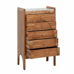 Chiffonnier en marbre et bois d'acacia Calix