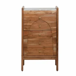 Chiffonnier en marbre et bois d'acacia Calix