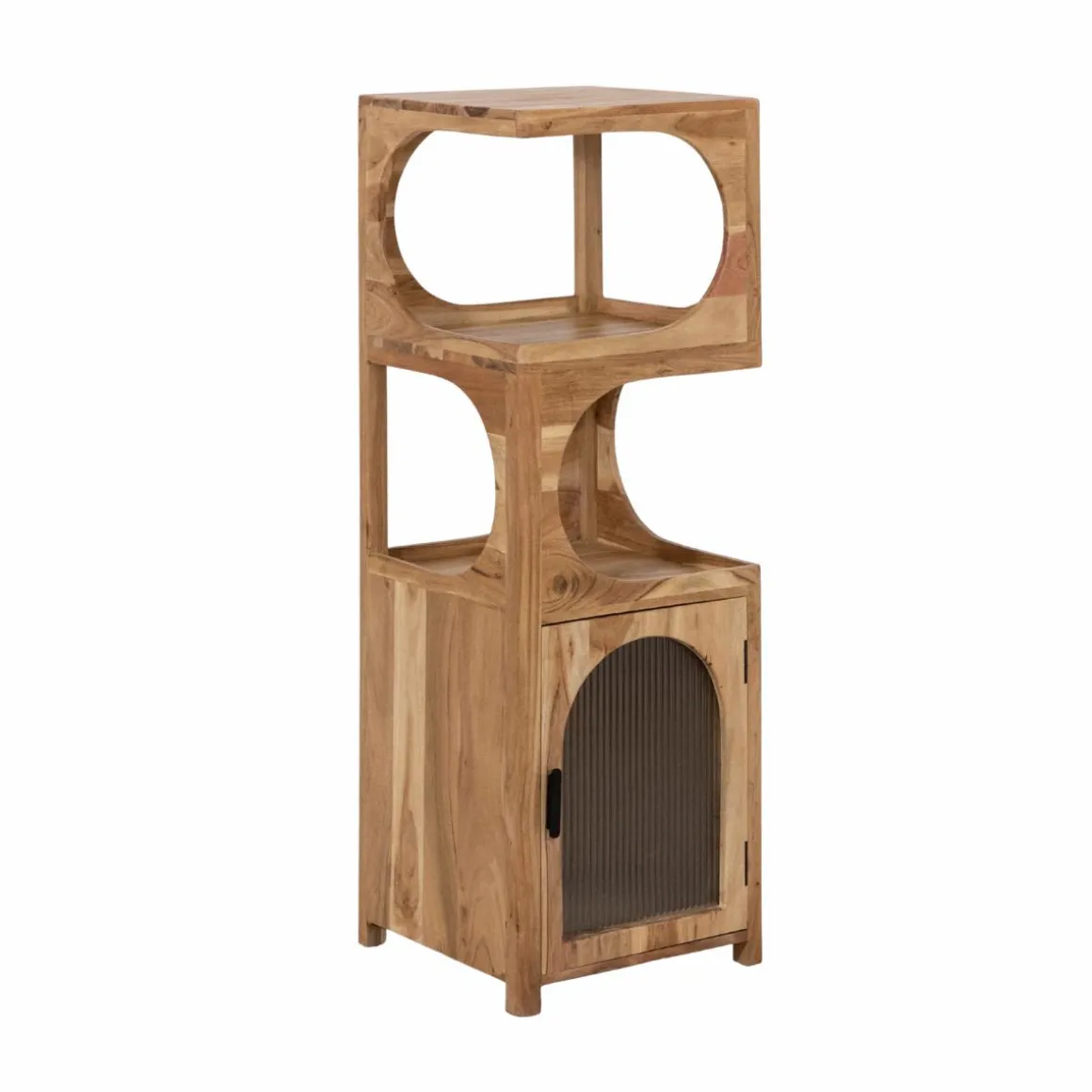 Colonne 1 étagère en bois d'acacia Emyr