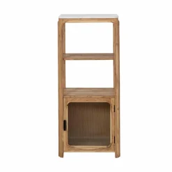 Colonne en bois d'acacia et marbre Emyr