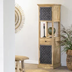 Colonne en bois de manguier 2 portes Sahara