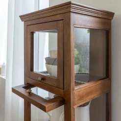 Colonne vitrée en bois de manguier Remick