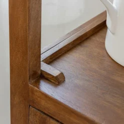 Colonne vitrée en bois de manguier Remick