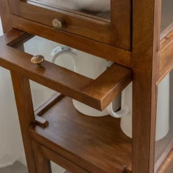 Colonne vitrée en bois de manguier Remick