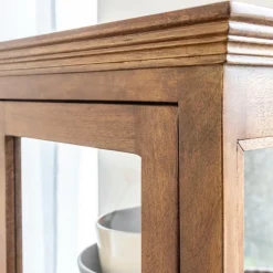 Colonne vitrée en bois de manguier Remick