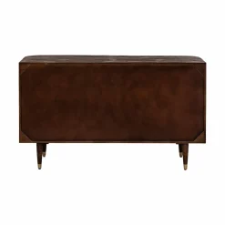 Commode 6 tiroirs en bois de manguier et cannage Soren