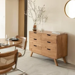 Commode en bois d'acacia massif Iwa