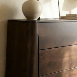 Commode en bois de manguier foncé Liriel