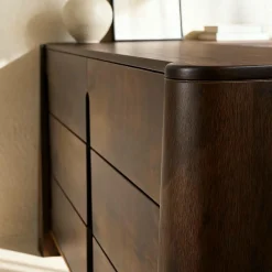 Commode en bois de manguier foncé Liriel