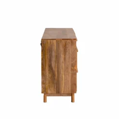 Commode en bois de manguier et cannage Rim