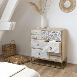 Commode en bois de manguier et métal Vic