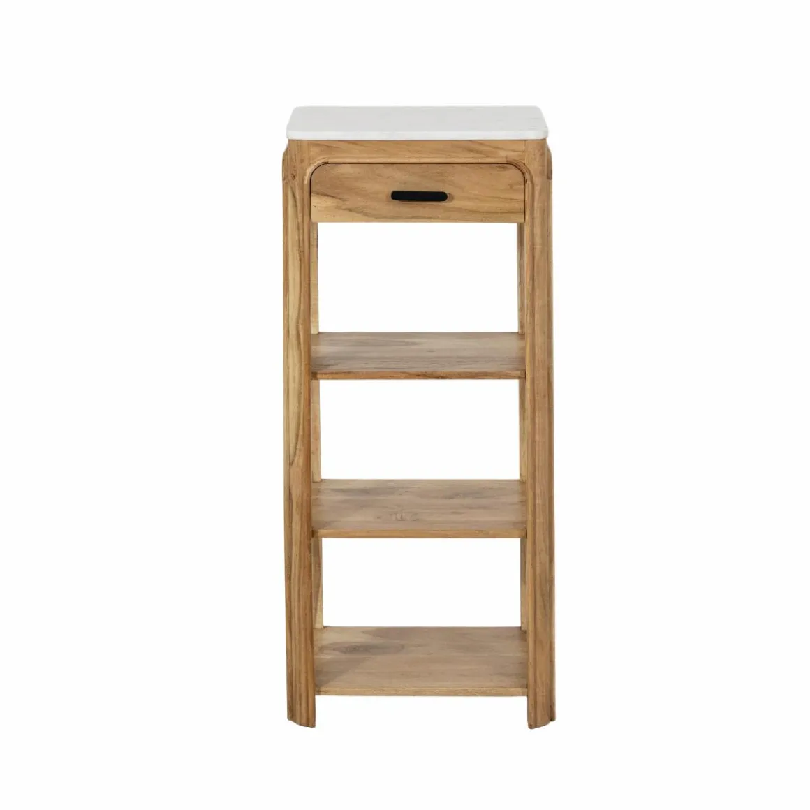 Console avec tiroir en bois d'acacia et marbre Emyr