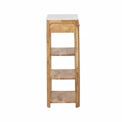 Console avec tiroir en bois d'acacia et marbre Emyr