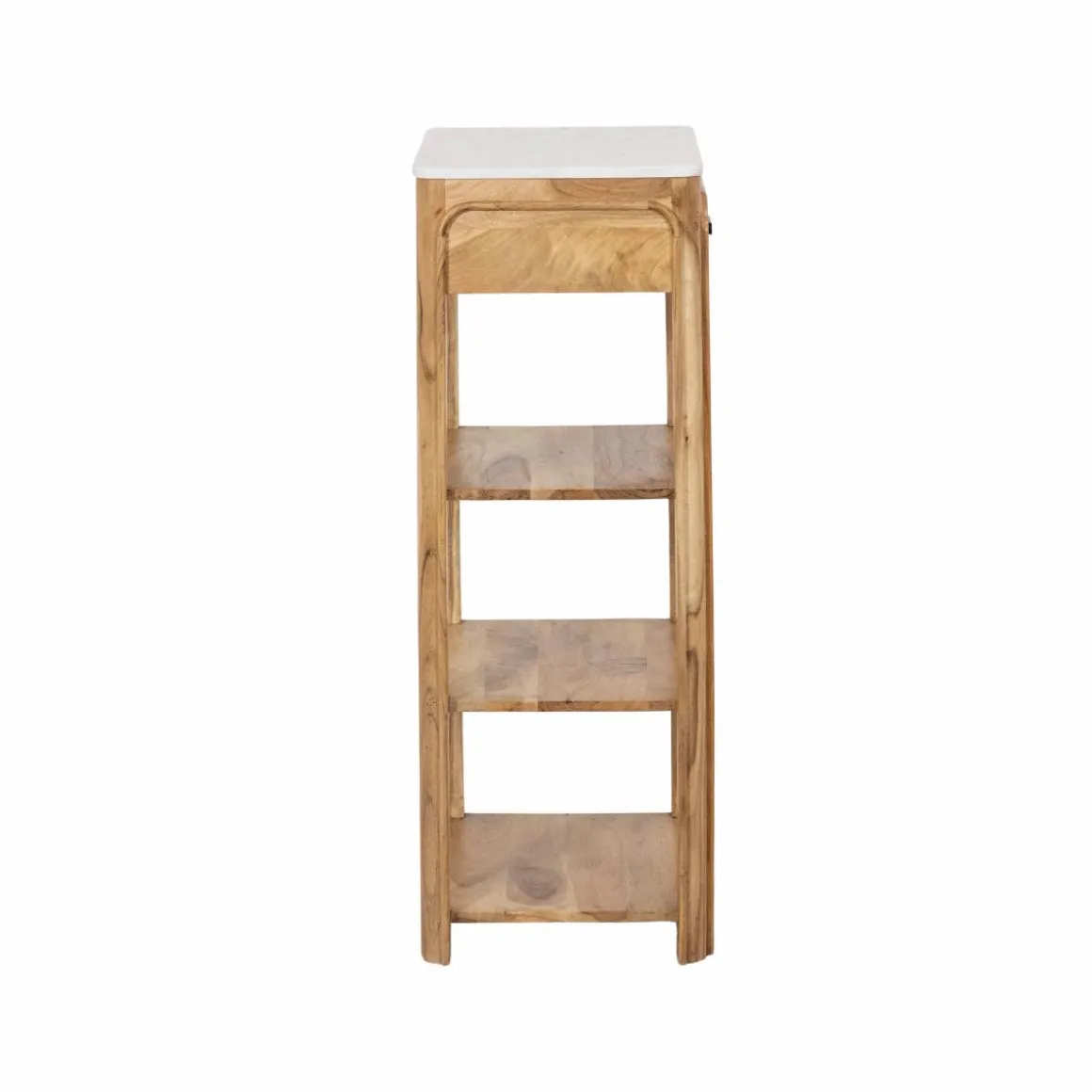 Console avec tiroir en bois d'acacia et marbre Emyr