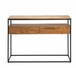 Console en bois d'acacia et métal Etienne