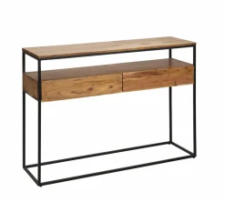 Console en bois d'acacia et métal Etienne