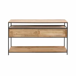Console en bois d'acacia et métal Montréal