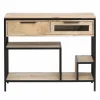 Console en bois de manguier et métal Héloïse