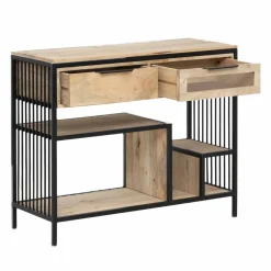 Console en bois de manguier et métal Héloïse