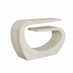 Console en bois effet béton blanc Danaé