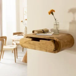 Etagère murale arrondie en bois d'acacia Orane