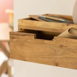 Etagère murale carrée en bois d'acacia Orane