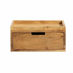 Etagère murale carrée en bois d'acacia Orane